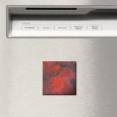 "Cosmos Red" Abstrakt Art Magnet (In Situ (Geschirrspüler))