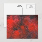 "Cosmos Red" Abstrakte Design Postkarte (Vorne/Hinten)