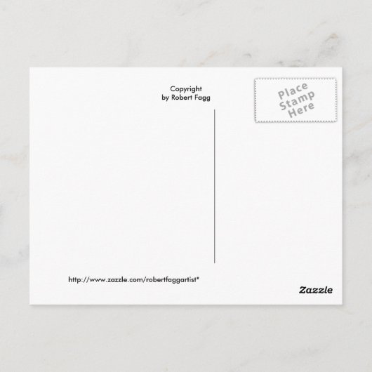 "Cosmos Red" Abstrakte Design Postkarte (Rückseite)
