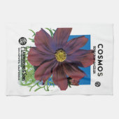 Cosmos-Samenpaket-Etikett Geschirrtuch (Horizontal)