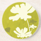Cosmos Silhouette Lime Green Summer Zuhause Getränkeuntersetzer (Vorne)