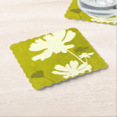 Cosmos Silhouette Lime Green Summer Zuhause Untersetzer (angewinkelt)