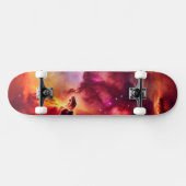 Cosmos Space Sky Roter Nebel Skateboard (Horizontal)