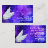 *~* Cosmos Stars Blue Galaxy Angel Wings Universe Visitenkarte (Vorne/Hinten)