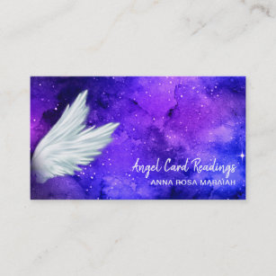 *~* Cosmos Stars Blue Galaxy Angel Wings Universe Visitenkarte