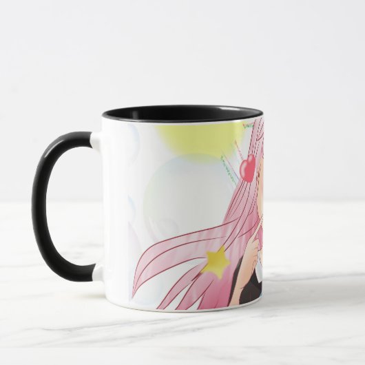 Cosmos-Tasse (Schwarzes Inneres) Tasse (Links)