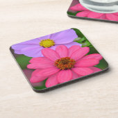Cosmos und Zinnia-Blumendruck Untersetzer (Linke Seite)