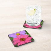 Cosmos und Zinnia-Blumendruck Untersetzer (Rechte Seite)