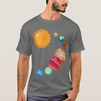 Cosmos Universe Planets in Solar Astronaut child  T-Shirt