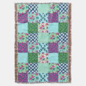 Cosmos-Watercolor Cosmos Floral Cheater Quilt Decke (Vorderseite Vertikal)