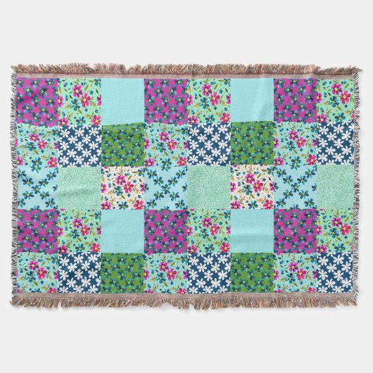 Cosmos-Watercolor Cosmos Floral Cheater Quilt Decke (Vorderseite)