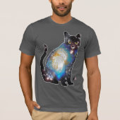Cosmos Weltraum Katze T-Shirt (Vorderseite)