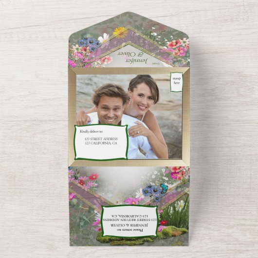 Cosmos Wilderness Wild-Blume All In One Einladung (Außenbereich)