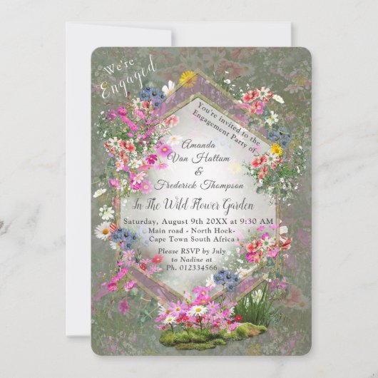 Cosmos Wilderness Wild-Blume Einladung (Vorderseite)