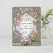 Cosmos Wilderness Wild-Blume Einladung (Stehend Vorderseite)