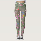 Cosmos Wilderness Wild-Blume Leggings (Vorderseite)