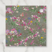 Cosmos Wilderness Wild Blume Napkins Foil Geschenk Geschenkanhänger (Rückseite)