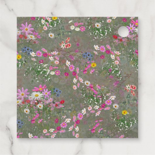 Cosmos Wilderness Wild Blume Napkins Foil Geschenk Geschenkanhänger (Rückseite)