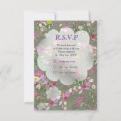 Cosmos Wilderness Wild-Blume RSVP Karte (Vorderseite)