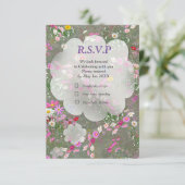 Cosmos Wilderness Wild-Blume RSVP Karte (Stehend Vorderseite)