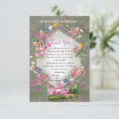 Cosmos Wilderness Wild-Blume RSVP Karte (Stehend Vorderseite)