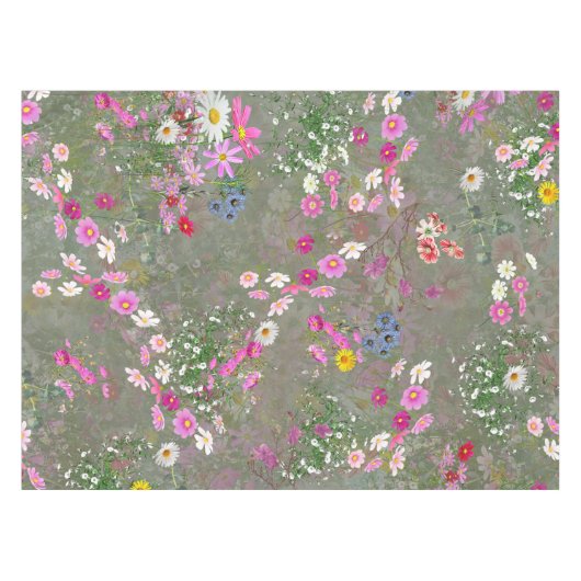 Cosmos Wilderness Wild-Blume Tischdecke (Vorderseite (Horizontal))