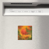 "Cosmos Yellow" Abstrakt Art Magnet (In Situ (Geschirrspüler))