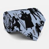 Cosplay Anime action pattern B.w L Blue BG Krawatte (Gerollt)