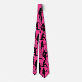 Cosplay Anime action pattern.w B Pink BG Krawatte (Rückseite)