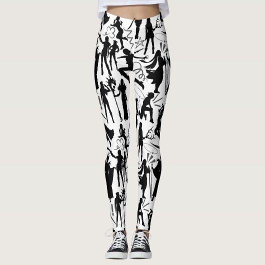 Cosplay Anime action pattern.w Kein BG Leggings (Vorderseite)