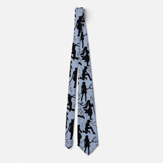 Cosplay Anime action pattern.w L Blue BG Krawatte (Rückseite)