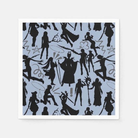 Cosplay Anime action pattern.w L Blue BG Serviette (Vorderseite)