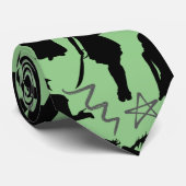 Cosplay Anime action pattern.w L Green BG Krawatte (Gerollt)