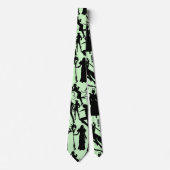 Cosplay Anime action pattern.w L Green BG Krawatte (Vorderseite)