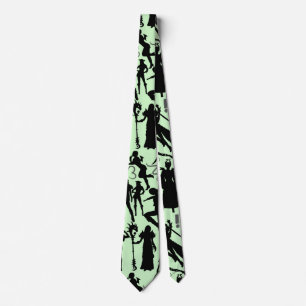 Cosplay Anime action pattern.w L Green BG Krawatte