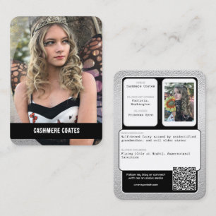Cosplay-Charakterindividuelle Trading Cards   QR-C Visitenkarte