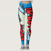 Cosplay Comic Buch Pop Art WHA Leggings (Vorderseite)