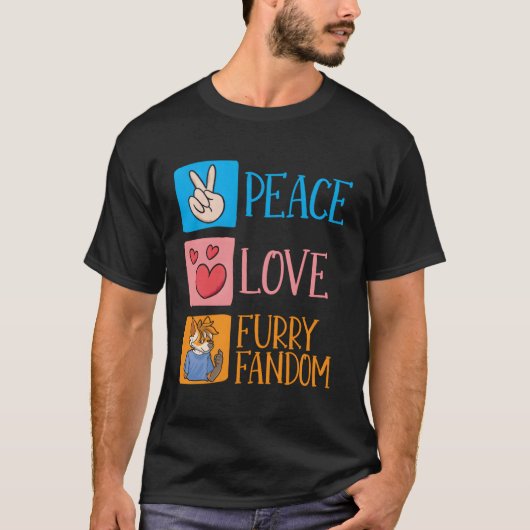 Cosplay He Furries Fursona Furry Fandom T-Shirt (Vorderseite)