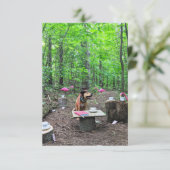 Cosplay Mad Hatter Buch Funny Dog Foto Card Dankeskarte (Stehend Vorderseite)