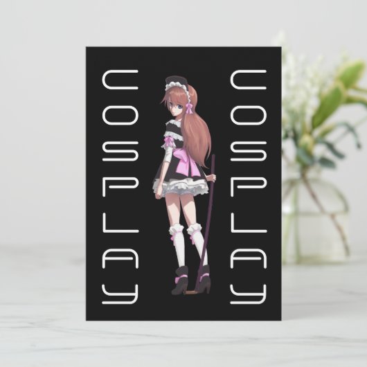 Cosplay-Party Einladung (Stehend Vorderseite)