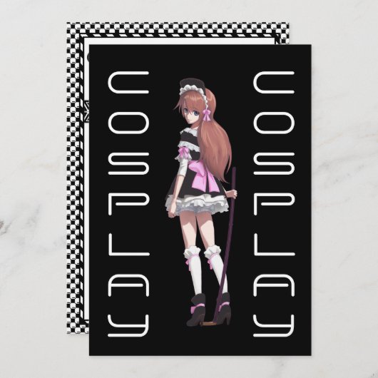 Cosplay-Party Einladung (Vorne/Hinten)