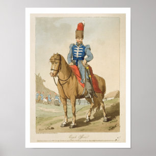 Cossack Officer, vom Künstler geätzt, veröffentlic Poster