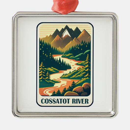 Cossatot River Arkansas Colors Ornament Aus Metall (Vorne)