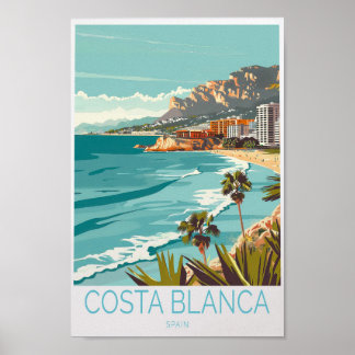 Costa Blanca Spanien Reiseplakat Spanien Costa Bla Poster