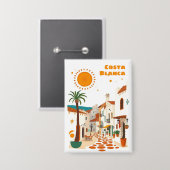 Costa Blanca Spanien Souvenir-Button Button (Vorderseite/Rückseite)