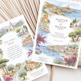 Costa Brava Cadaques Tossa de Mar Hochzeit Einladung