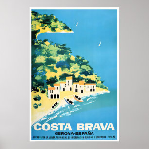 Costa Brava Kunst Spanien Reiseplakat Spanischer D Poster