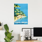 Costa Brava Kunst Spanien Reiseplakat Spanischer D Poster (Heimbüro)