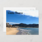 Costa Brava, Spanien - Beach Foto Postkarte (Vorne/Hinten)