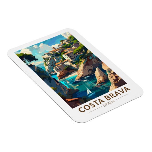 Costa Brava Spanien Katalonien Vintage Magnet (Rechte Seite)